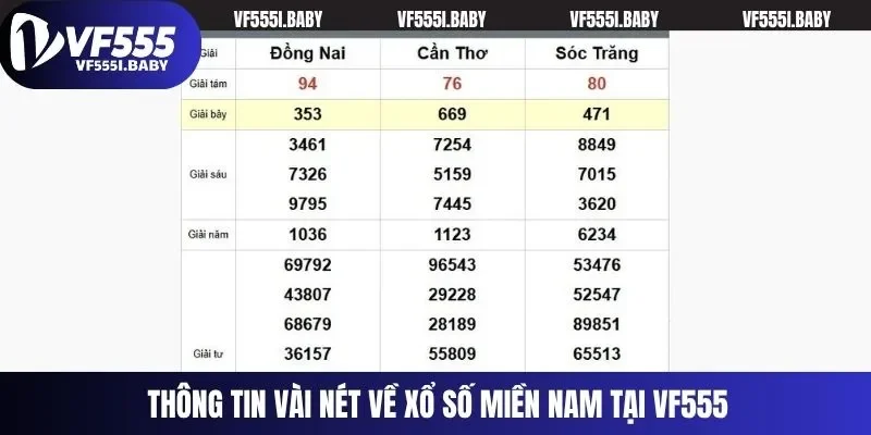 Thông tin vài nét về xổ số miền Nam tại VF555
